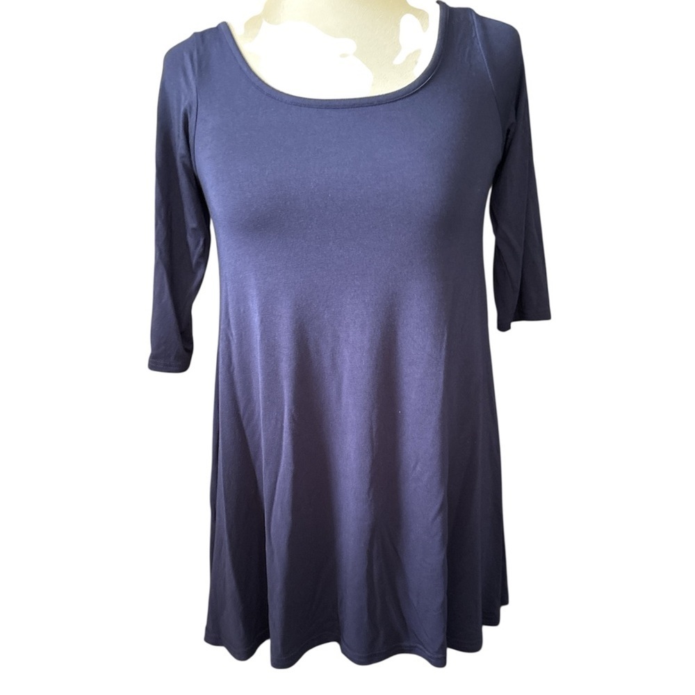 Lolly Wolly Doodle blouse loose fit short sleeves deep scoop neckline Size 12